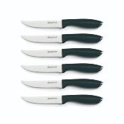 Set de 6 couteaux  steak en acier noir - "Lumin"