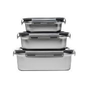 3 boites rectangulaires inox 