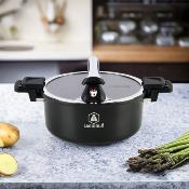 Cuiseur noir 28cm - "Temps de cuisson rapide"