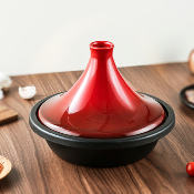 Tajine en fonte rouge 32cm 