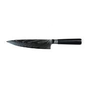 Couteau de chef noir damas 34cm avec étui - "Core"