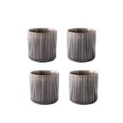 Lot de 4 tasses marron - "Cappuccino" 