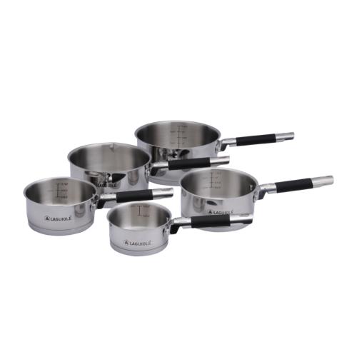 Set de 5 casseroles inox 12/14/16/18/20cm - "Classique" 