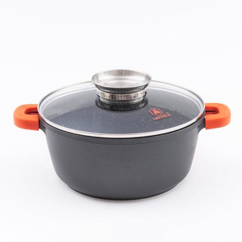 Faitout noir 28cm revêtement céramique - "RobuCook"