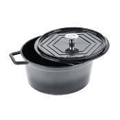 Cocotte en fonte maille ronde gris 26cm