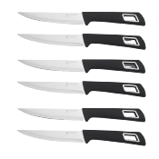 Set de 6 couteaux  steak en acier noir - "Soho