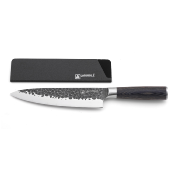 Couteau santoku 'Martele' noir 29,5cm - "Aya"