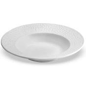 Lot de 6 assiettes creuses blanc - "Emilie