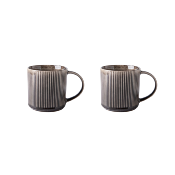 Lot de 2 mugs marron - "Cappuccino"