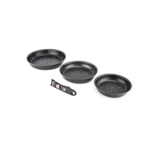 Set de 3 poêles noir amovible 20/24/28cm - "Astuce"