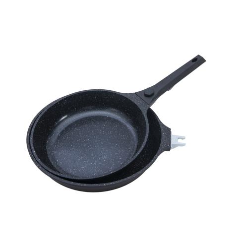 Set de 2 poêles noir amovible 24/28cm - "Alizée"