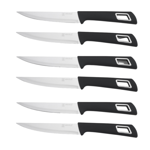 Set de 6 couteaux à steak noir - "Soho"