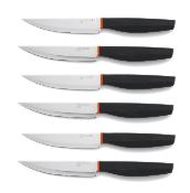 Set de 6 couteaux à steak noir - "Phill"
