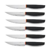 Set de 6 couteaux  steak noir - "Phill"