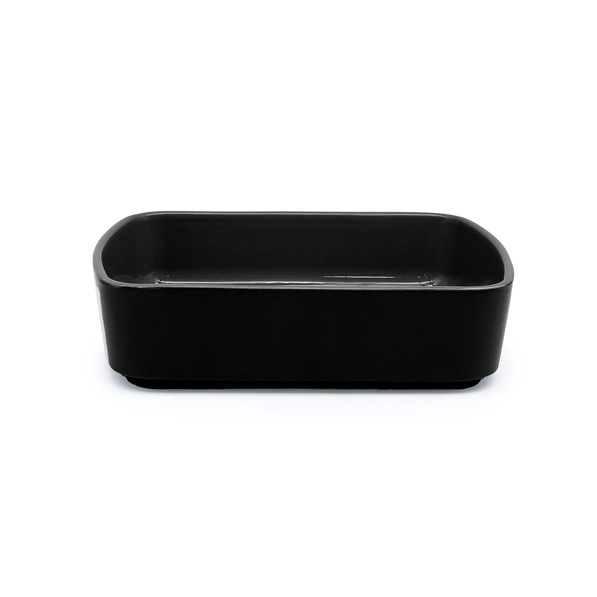 Moule rectangulaire noir en cramique 27cm - "Charbon"