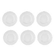Lot de 6 assiettes à dessert blanc - "Serenity"