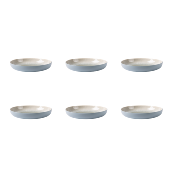 Lot de 6 assiettes creuses bleu - "Iris"