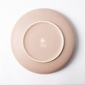 Lot de 6 assiettes creuses taupe - "Iris"