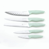 Set de 5 couteaux vert - "Wheat