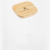 3 bocaux carrés en verre bambou