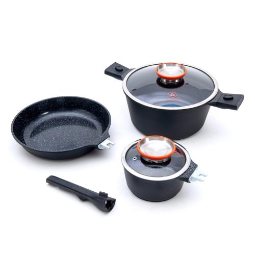 Set de 8 pièces noir 28cm amovible - "Alizée Maxlux"