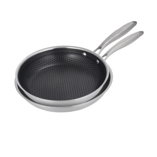 Set de 2 poêles 24/28cm triplex - "BlackSteel"