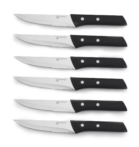 Set de 6 couteaux à steak noir - "Scotti"