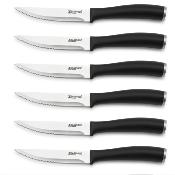 Set de 6 couteaux  steak noir - "Tirel"