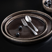 Service 12 pièces marron - "Cappuccino"