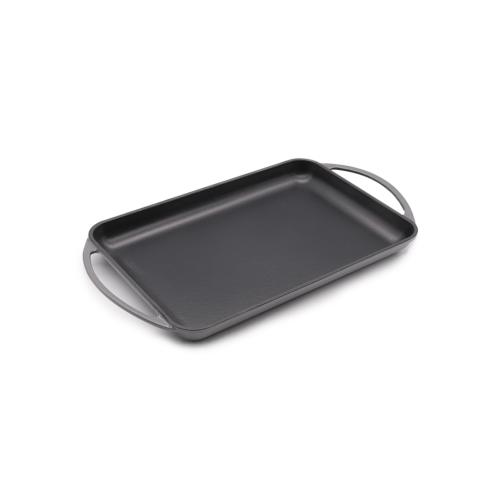 Plancha rectangulaire fonte émaillée gris 33cm