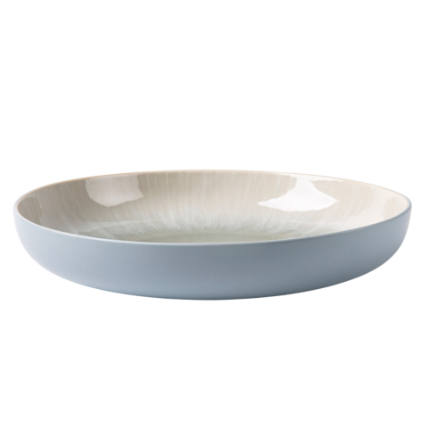 Lot de 6 assiettes creuses bleu - "Iris"
