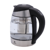 Bouilloire inox/verre - 1,7L