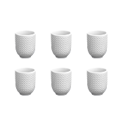 Lot de 6 tasses blanc - "Serenity"