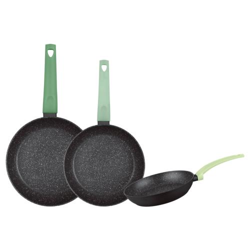 Set de 3 poêles noir 20/24/28cm - "Stone Collection"