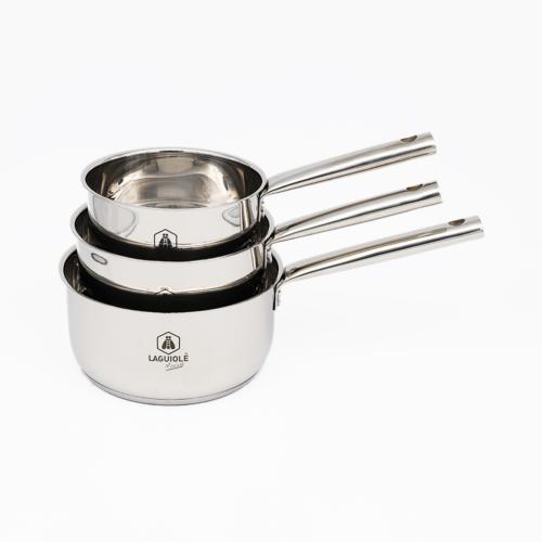 Set de 3 casseroles inox 16/18/20cm - "Market"