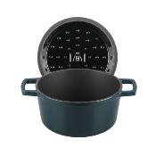 Cocotte en fonte ronde 20cm - "Masseiron Emeraude"