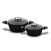Set de 4 pices noir - "Black Ston