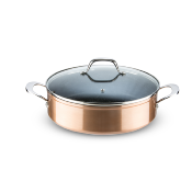 Batterie 7 pièces "Biba" - aluminium forgé - coloris cuivré