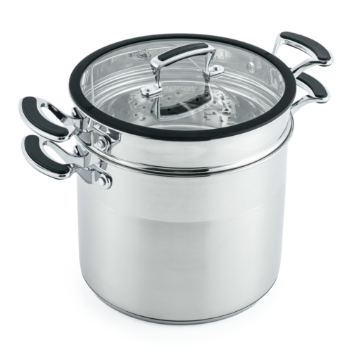 Cuit-pâtes inox 24cm multifonctions