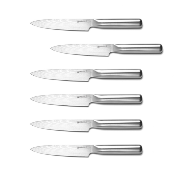 Set de 6 couteaux  steak en acier argent - "Reflet"