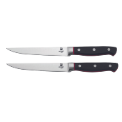 2 couteaux à steak noir 25cm - "Market"