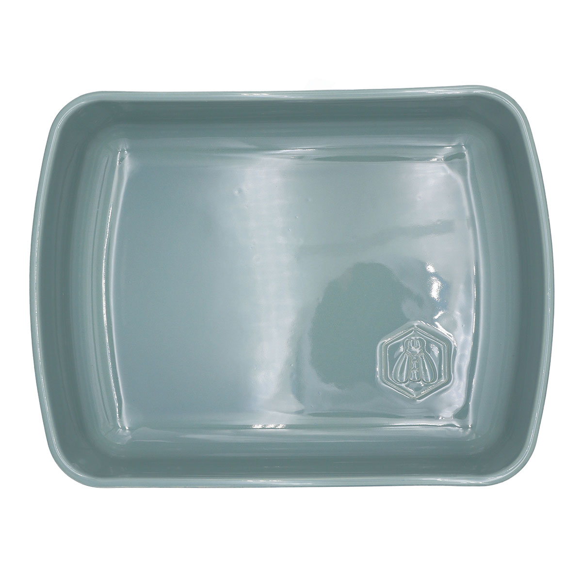 Moule rectangulaire vert en céramique 34cm - "Jade"