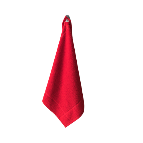 Carré éponge rouge en coton 50x50cm