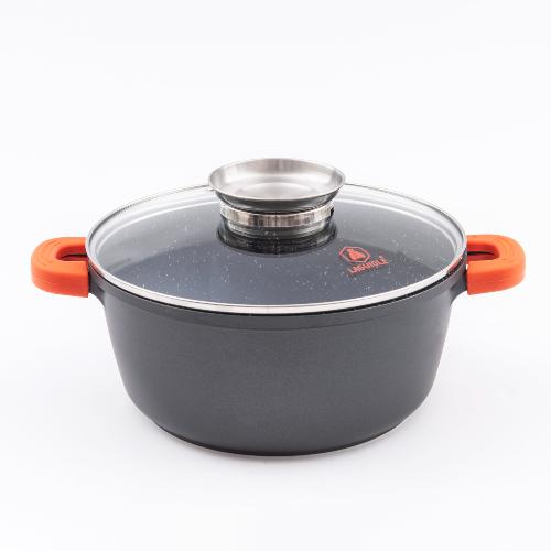 Faitout noir 28cm revêtement antiadhésif - "RobuCook"