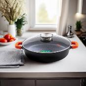 Sautoir noir 36cm revêtement céramique - "RobuCook"