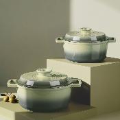 Cocotte en fonte ronde 20cm - "Masseiron Olivine"