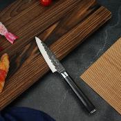 Couteau à légumes noir 21cm avec étui - "Sen"