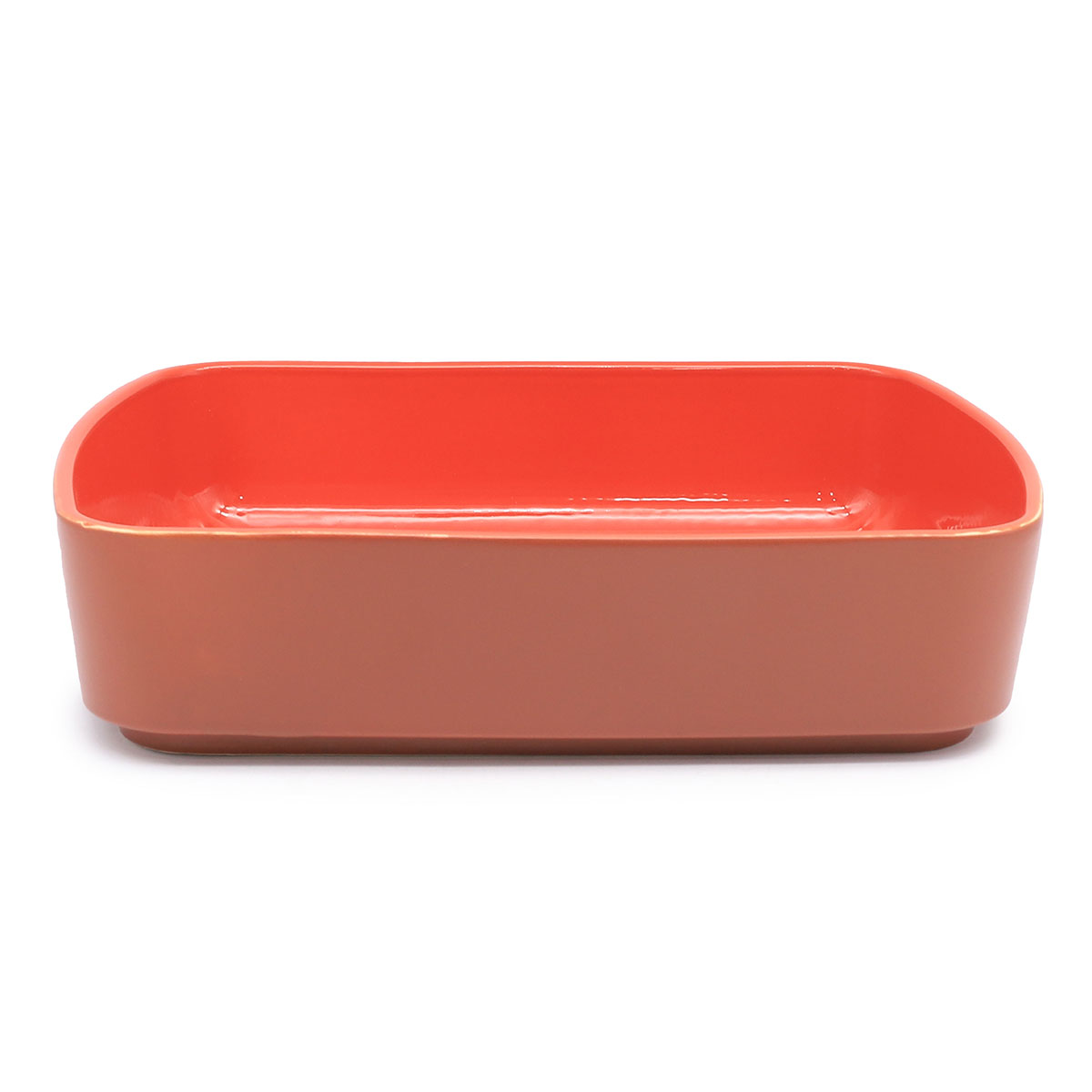 Moule rectangulaire orange en céramique 34cm - "Brique" 