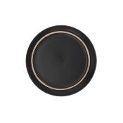 Lot de 6 assiettes à dessert noir - "Aïna"