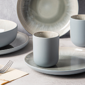 Lot de 4 tasses bleu - "Iris"
